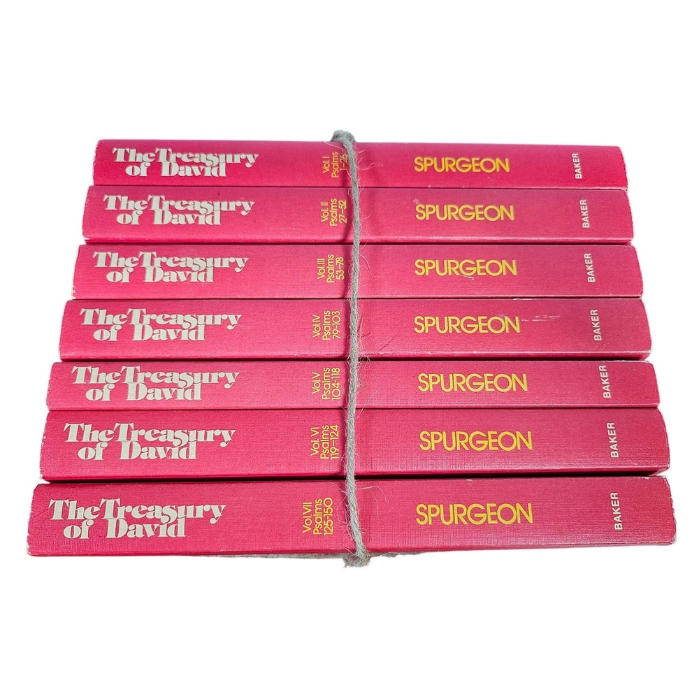 Baker The Treasury of David C.H. Spurgeon 7 Volume Set Red Excellent Commentary